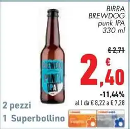 Conad BIRRA BREWDOG punk IPA 330 ml offerta