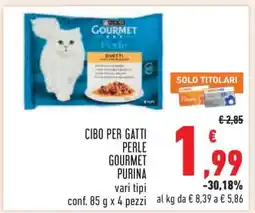 Conad Cibo per Gatti Perle Gourmet Purina offerta
