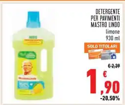 Conad Detergente per pavimenti Mastro Lindo offerta