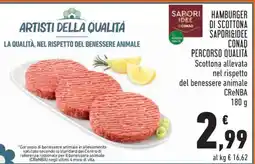 Conad HAMBURGER DI SCOTTONA SAPORI&IDEE CONAD offerta