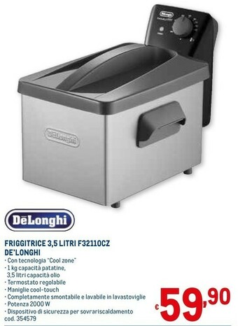 Metro Friggitrice offerta
