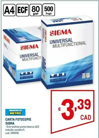 Metro Carta offerta