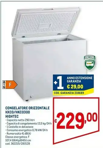 Metro Congelatori a pozzetto offerta