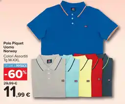 Carrefour Market Polo Piquet Uomo Norway offerta