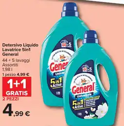 Carrefour Market Detersivo Liquido Lavatrice 5in1 General offerta