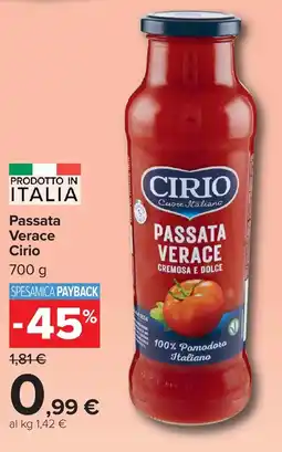 Carrefour Market Passata Verace Cirio offerta