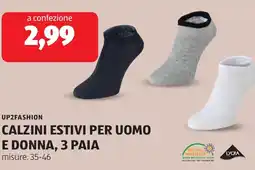 ALDI Up2fashion calzini estivi per uomo e donna, 3 paia offerta