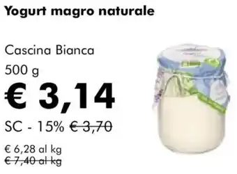 NaturaSì Yogurt magro naturale Cascina Bianca offerta