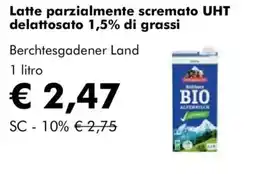 NaturaSì Latte parzialmente scremato UHT delattosato 1,5% di grassi Berchtesgadener Land offerta