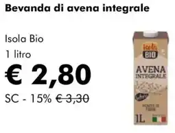 NaturaSì Bevanda di avena integrale Isola Bio offerta