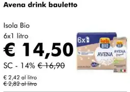 NaturaSì Avena drink bauletto Isola Bio offerta