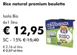 NaturaSì Rice natural premium bauletto Isola Bio offerta