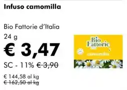 NaturaSì Infuso camomilla Bio Fattorie d'Italia offerta