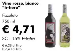 NaturaSì Vino rosso, bianco "h-hero" Pizzolato offerta