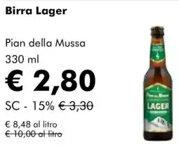 NaturaSì Birra Lager Pian della Mussa offerta