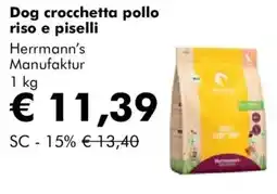 NaturaSì Dog crocchetta pollo riso e piselli Herrmann's Manufaktur offerta