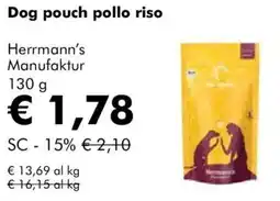 NaturaSì Dog pouch pollo riso Herrmann's Manufaktur offerta