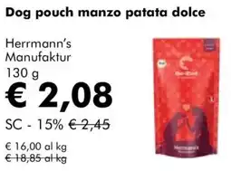 NaturaSì Dog pouch manzo patata dolce Herrmann's Manufaktur offerta