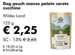 NaturaSì Dog pouch manzo patate carote zucchine Wildes Land offerta