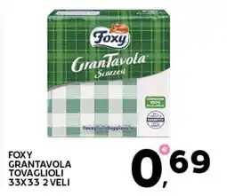 Extra Supermercati Foxy grantavola tovaglioli 33x33 2 veli offerta