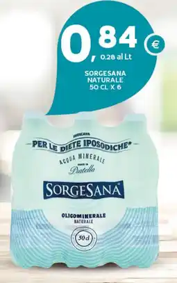 Extra Supermercati Sorgesana oligominerale naturale offerta
