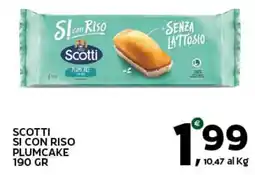 Extra Supermercati Scotti si con riso plumcake offerta