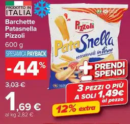 Carrefour Market Barchette Patasnella Pizzoli offerta
