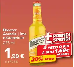 Carrefour Market Breezer Arancia, Lime o Grapefruit offerta