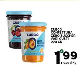 Extra Supermercati Zuegg confettura zero zuccheri offerta