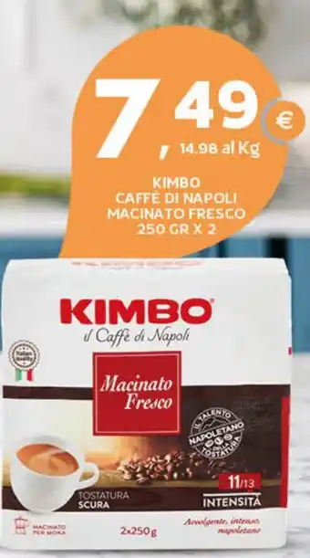 Extra Supermercati Kimbo caffe di napoli macinato fresco offerta