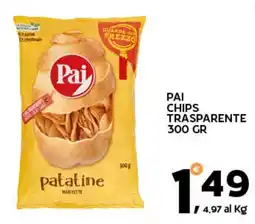 Extra Supermercati Pai chips trasparente offerta