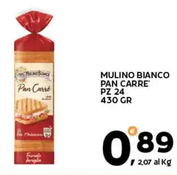 Extra Supermercati Mulino bianco pan carre pz 24 offerta