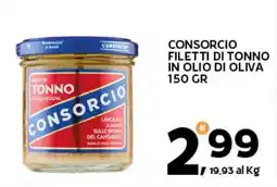 Extra Supermercati Consorcio filetti di tonno in olio di oliva offerta