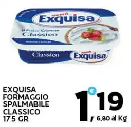 Extra Supermercati Exquisa formaggio spalmabile classico offerta