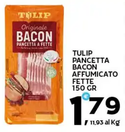 Extra Supermercati Tulip pancetta bacon affumicato fette offerta