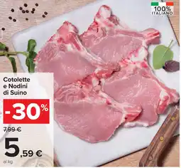 Carrefour Market Cotolette e Nodini di Suino offerta