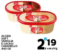 Extra Supermercati Algida soft vaniglia e cacao/ caramello offerta