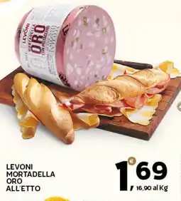 Extra Supermercati Levoni mortadella oro all'etto offerta
