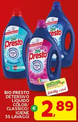 Extra Supermercati Bio presto detersivo liquido color/ classico igiene offerta