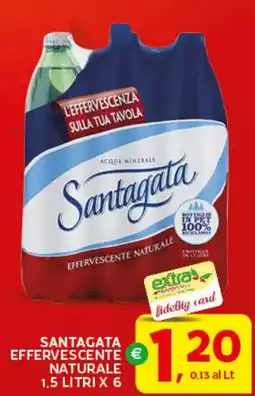 Extra Supermercati Santagata effervescente naturale offerta