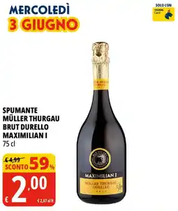 Tigros Spumante müller thurgau brut durello MAXIMILIAN I offerta