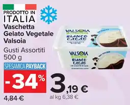 Carrefour Market Vaschetta Gelato Vegetale Valsoia offerta