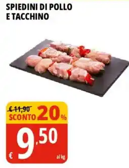 Tigros Spiedini di pollo e tacchino offerta