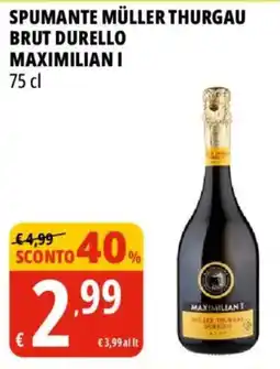 Tigros Spumante müller thurgau brut durello MAXIMILIAN I offerta