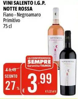 Tigros Vini salento I.G.P. NOTTE ROSSA offerta