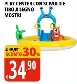 Tigros Play center con scivolo e tiro a segno mostri offerta