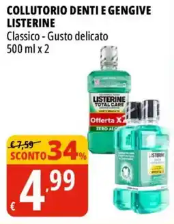 Tigros Collutorio denti e gengive LISTERINE offerta