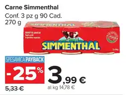Carrefour Market Carne Simmenthal offerta