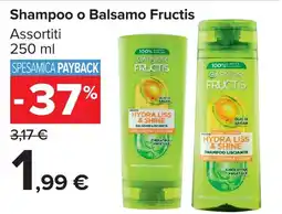 Carrefour Market Shampoo o Balsamo Fructis offerta