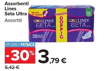 Carrefour Market Assorbenti Lines Seta Ultra offerta